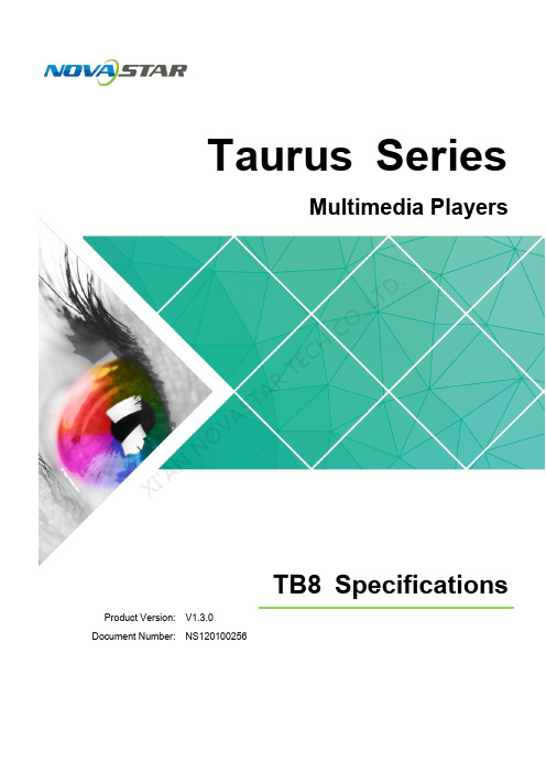 诺瓦科技LED显示屏联网播放器TB8规格书英文版