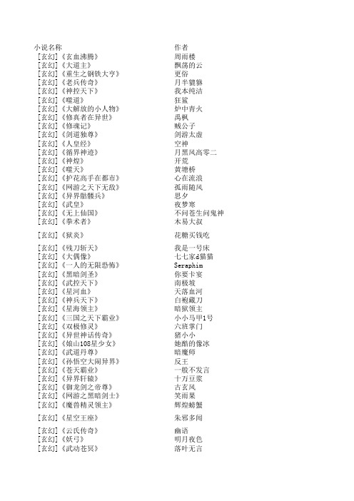 全部完本玄幻小说—最低100万字一本 超全值得一看