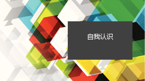 【高中班会】《自我认识》课件+高一上学期心理健康讲座