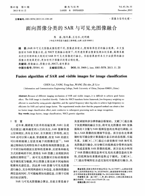 面向图像分类的SAR与可见光图像融合