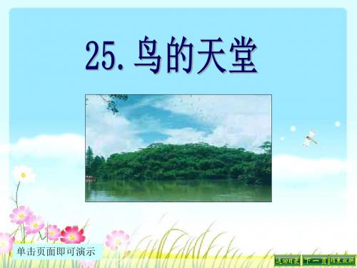 最新语文S版四年级语文下册25、鸟的天堂ppt课件(ppt公开课优质教学课件)B