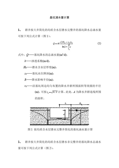 基坑涌水量计算