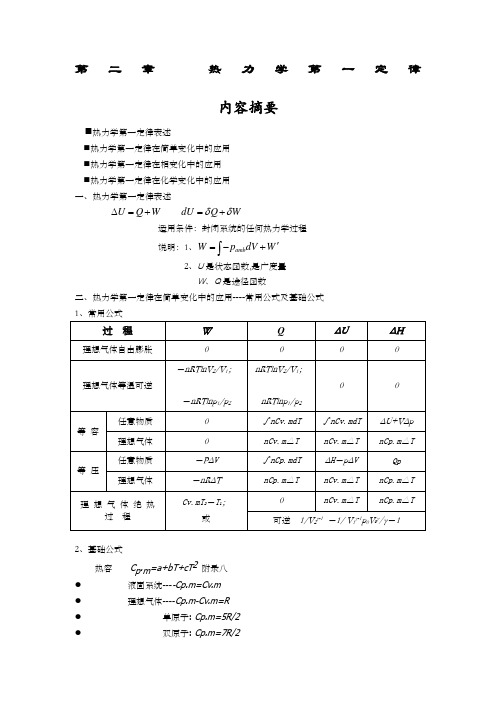 物理化学知识点全