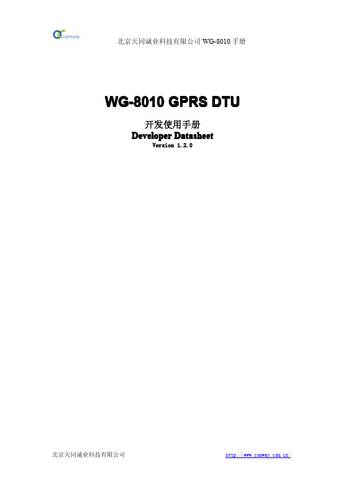 WG-8010 GPRS DTU使用手册