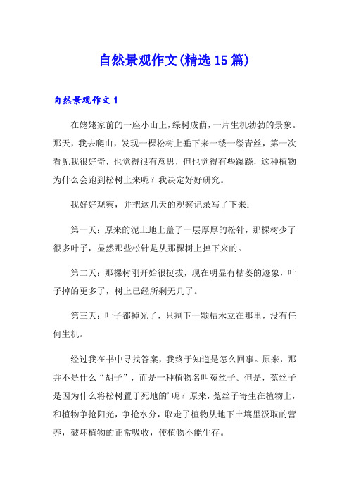 自然景观作文(精选15篇)