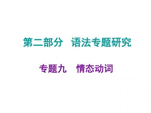 [ZKSTYJ]2016江西中考英语(人教版)复习课件：专题九+情态动词(共28张PPT)