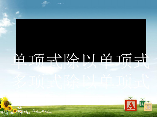 华师大版八年级数学上册课件:12.4 整式的除法 (共15张PPT)