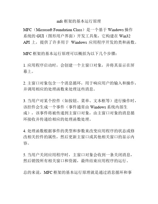 mfc框架的基本运行原理