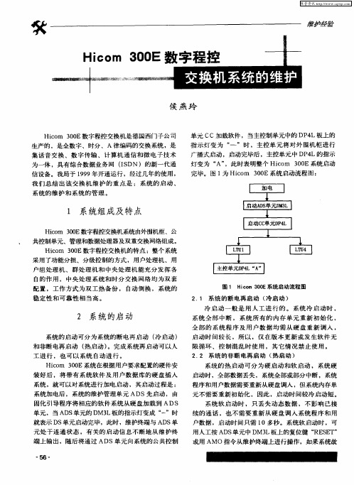 Hicom 300E数字程控交换机系统的维护