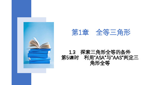 1.3 第5课时利用“ASA”与“AAS”判定三角形全等课件2023-2024苏科版八年级数学上册 