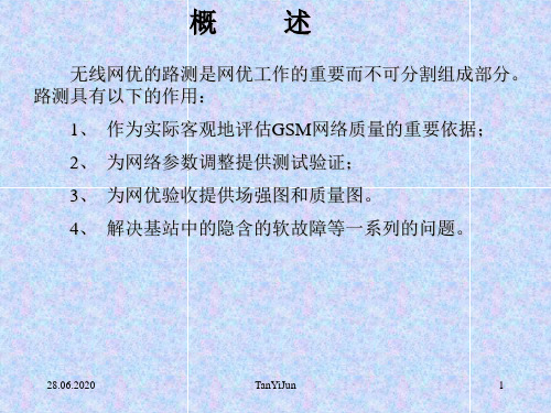 网优路测分析共28页PPT资料