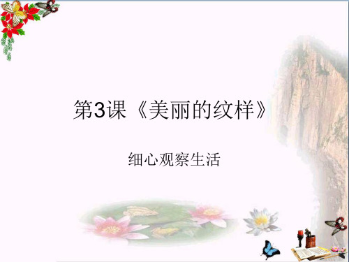 (精选)五年级美术上册第3课美丽的纹样ppt课件1新人教版