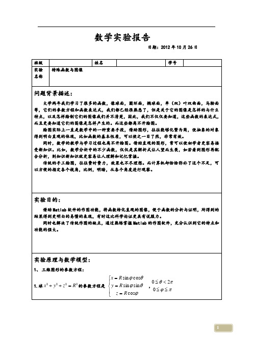 特殊函数与图像实验报告