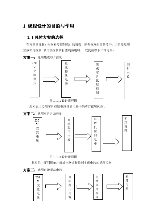 模电课设二阶带通滤波器频率特性仿真分析与彩灯电路自激多谐振荡电路