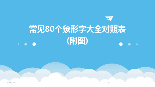 2024版常见80个象形字大全对照表(附图)