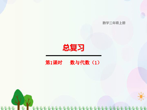 北师大版数学三年级上册总复习第1课时数与代数精品课件