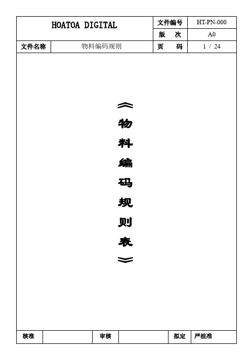 物料编码原则-电子..