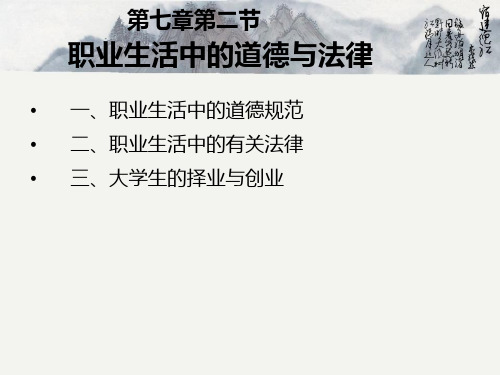 职业生活中的道德与法律(PPT 54页)