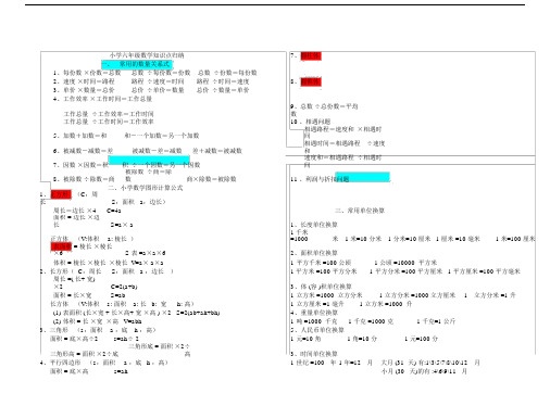 (完整版)新北师大版小学六年级的数学总复习知识点归纳.doc