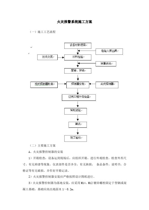 火灾报警系统施工方案