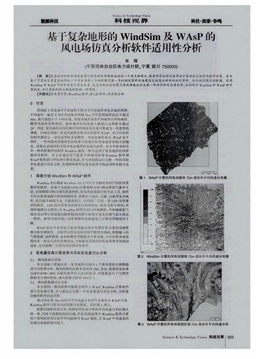 基于复杂地形的WindSim及WAsP的风电场仿真分析软件适用性分析