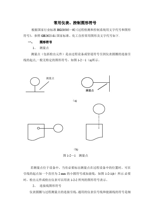 常用仪表、控制图形符号