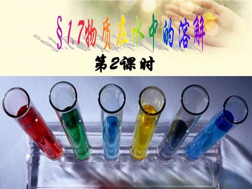 浙江省温州市平阳县腾蛟一中八年级科学上册《第七节 物质在水中的溶解》课件(4) 浙教版