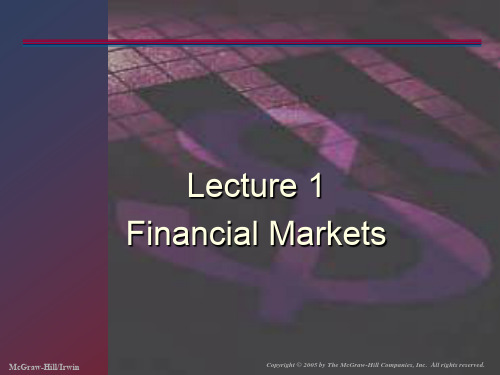 金融学投资经管课件教案-Lecture01