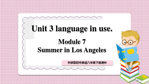 初中英语外研版八年级下册 《Unit3 Language in use》课件PPT