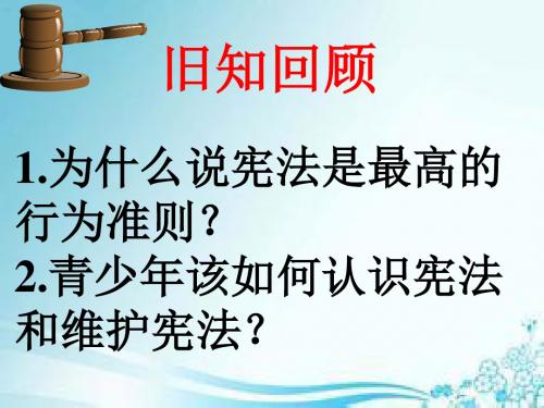 鲁教版八年级政治下册17.1《走依法治国之路》课件(共17张PPT)