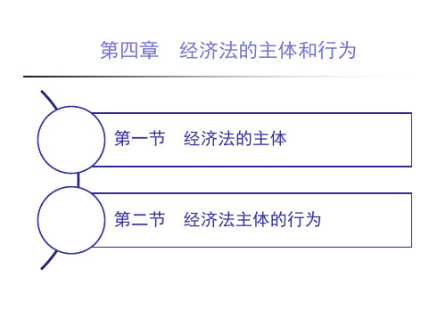 第04章  经济法的主体和行为