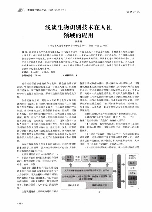 浅谈生物识别技术在人社领域的应用