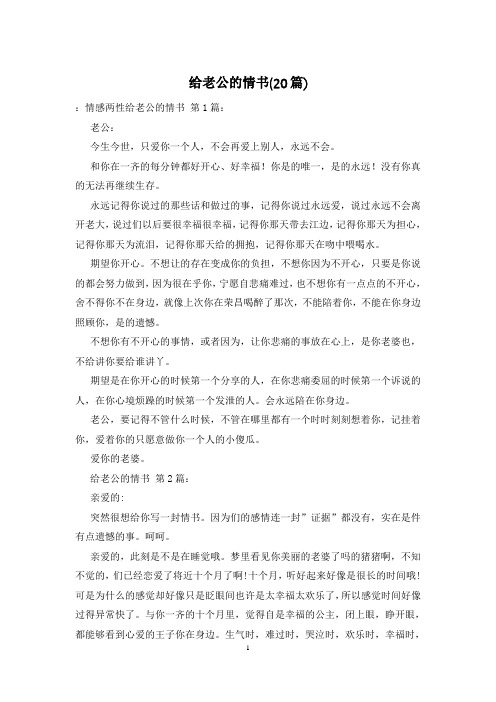 给老公的情书(20篇)