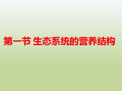 高中生物PPT课件生态系统的营养结构W