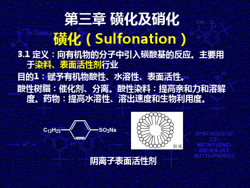 精细化工课件-3 磺化及硝化