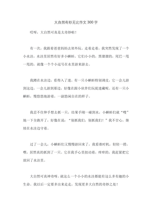 大自然奇妙无比作文300字