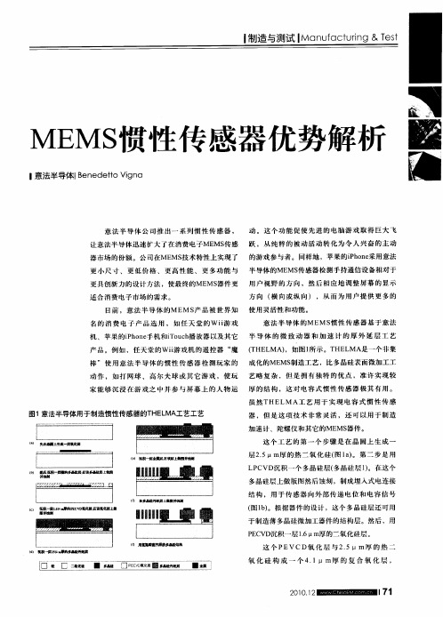 MEMS惯性传感器优势解析