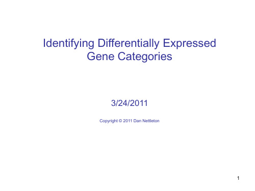 Identifying differentially expressed gene catogory