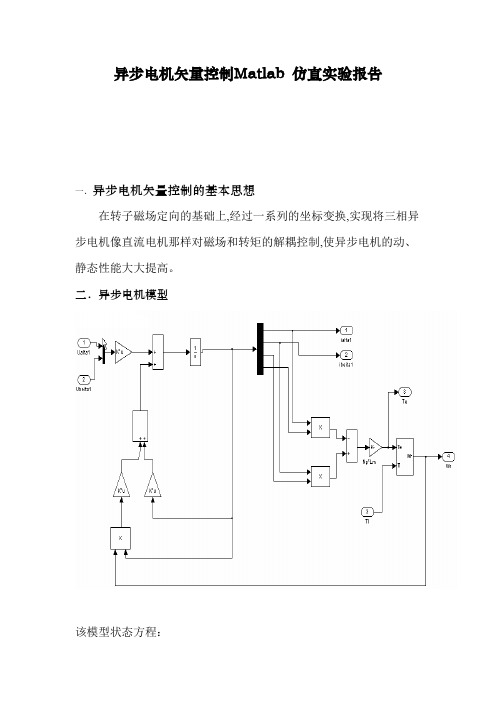 异步电机矢量控制Matlab 仿真