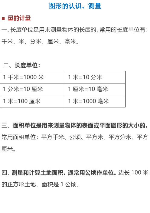 小学数学：1-6年级数学几何问题细节解析