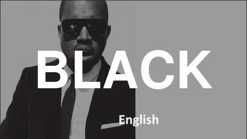 black english美国黑人英语