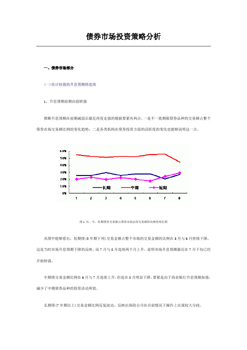 债券市场投资策略分析