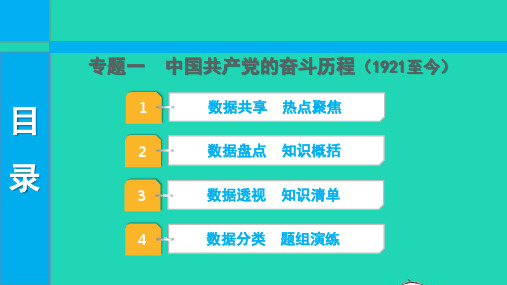 2022年中考历史第二部分专题探究专题一中国共产党的奋斗历程1921至今课件