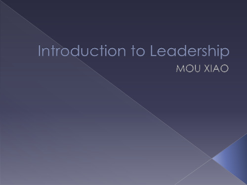 Introduction to Leadership