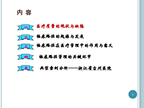 医院临床路径培训ppt课件