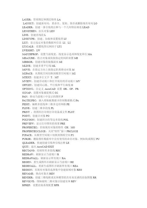 AUTO CAD 经典三维建模命令