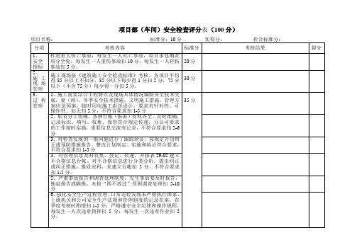 项目检查评分表