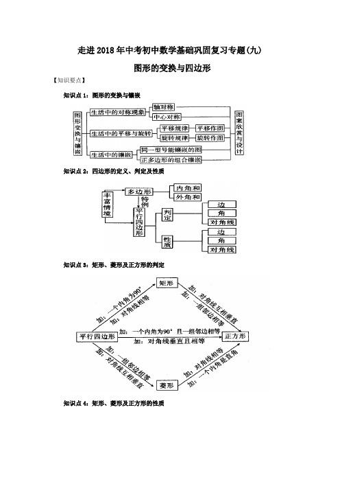 【中考数学】2018中考数学专题复习(九)图形的变换与四边形