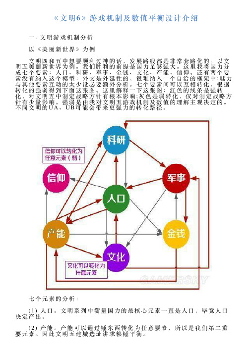 《文明6》游戏机制及数值平衡设计介绍