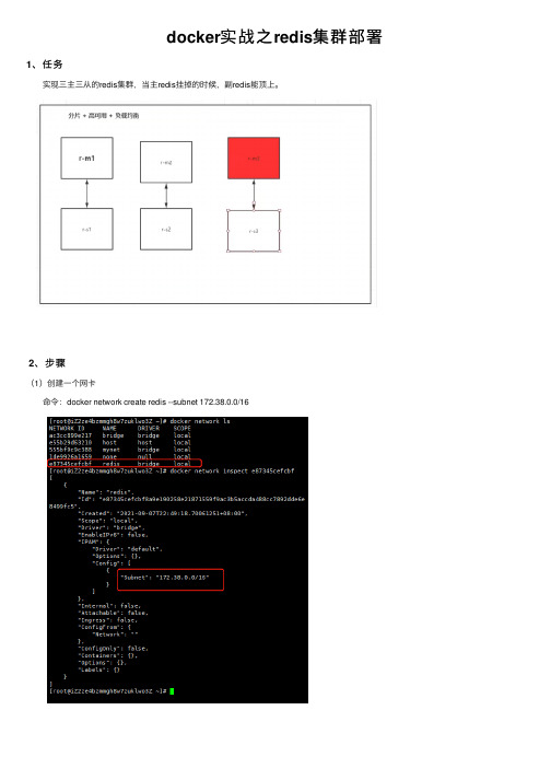 docker实战之redis集群部署